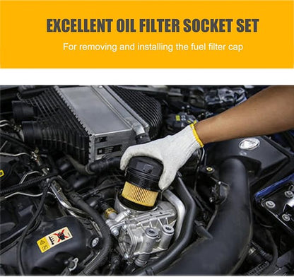 Oil Filter Socket Set 14pcs 3/8" Cap Wrenches Tool Kit - Image 7