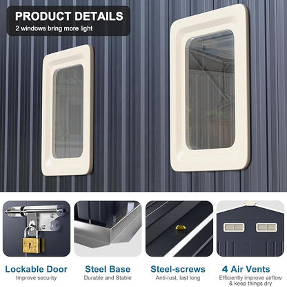 10x12 FT Metal Storage Shed - Image 6