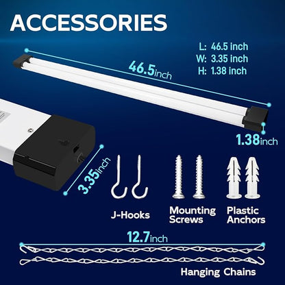 hykolity 4 Pack 4FT Linkable LED Shop Light - Image 6