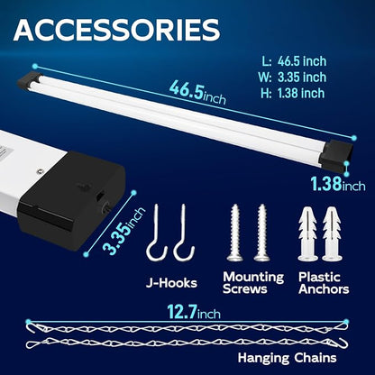 hykolity 5000K LED Shop Light Linkable, 4FT Daylight 42W LED Ceiling Lights - Image 6