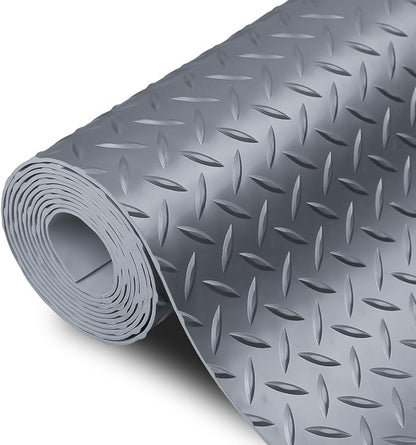 SEAL 6 x 20 Ft Premium Garage Floor Mat, Solid 2.8mm Thick Gray Commercial by SEAL