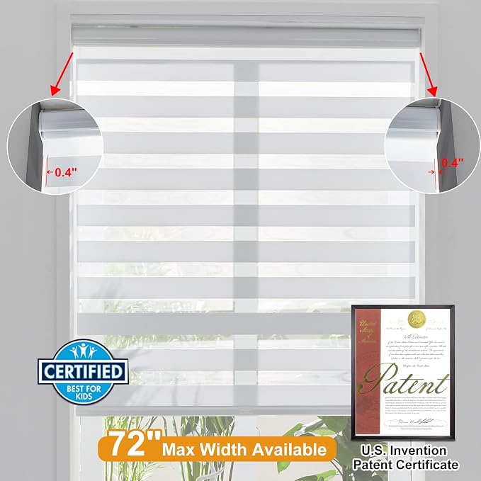 Persilux Cordless Zebra Blinds for Windows Free-Stop Roller Shades for Windows - Image 4