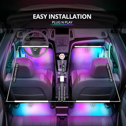 OPT7 Aura DreamColor Interior Light Strips, Underdash Ambient Lighting Universal - Image 5