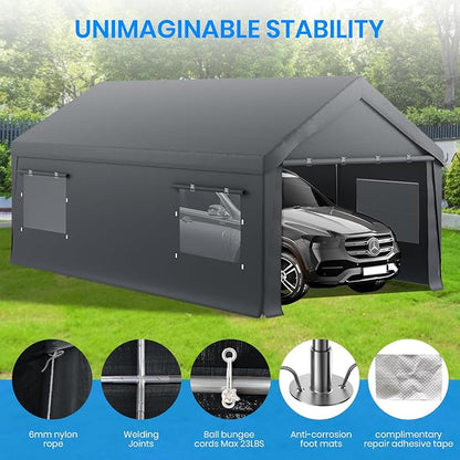 Carport 10x20 FT Heavy Duty, Outdoor Portable Garage - Image 4