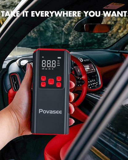 Tire Inflator Portable Air Compressor Povasee 150PSI Portable Air Pump - Image 5