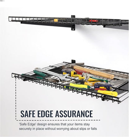 2 Pack Garage Wall Mounted Shelf, 21.7" x 11.4" Heavy Duty Wall Storage Shelves - Image 5
