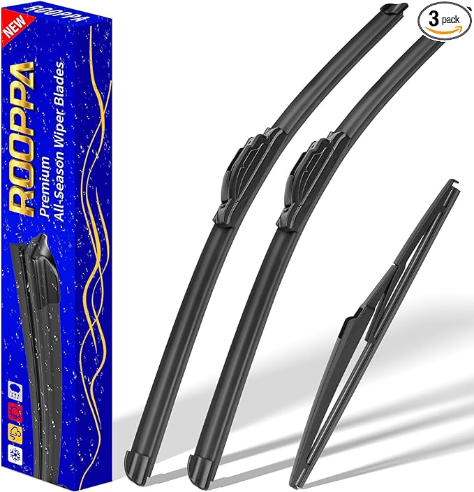 3 wipers Replacement for 2006-2012 Toyota Rav4, Windshield Wiper Blades by ROOPPA