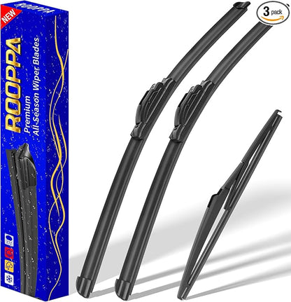 3 wipers Replacement for 2009-2018 2019 2020 Dodge Journey, Windshield Wiper by ROOPPA