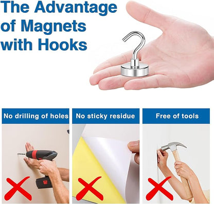 LOVIMAG Strong Magnetic Hooks, 40LBS Neodymium Magnets - Image 5