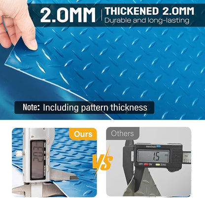 TUFFIOM 7.5 x 20 FT Garage Floor Mat, Thickened Diamond Plate PVC Garage Mats - Image 7