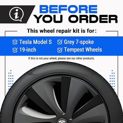Premium Tesla Wheel Curb Rash Repair Kit - Image 2