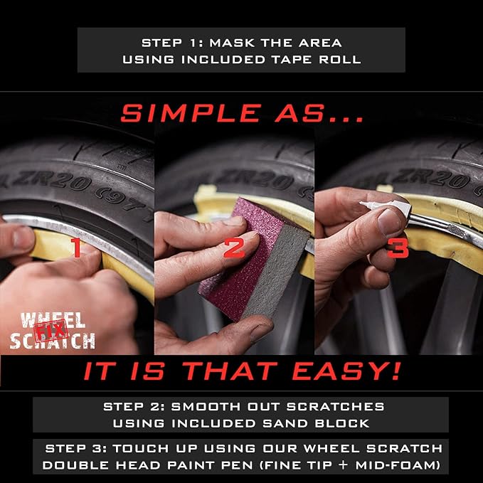 Dark Silver Rim Touch Up Paint Kit, Car Wheel Scratch Repair Kit, Wheel Touch - Image 7