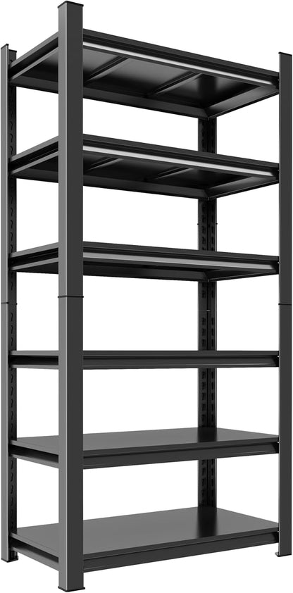 Metal Garage Shelving Unit, Heavy Duty 6-Tier Adjustable Storage Rack, Steel by Notmise