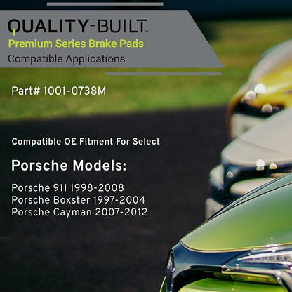 Premium Semi-Metallic Rear Brake Pads Compatible - Image 3