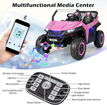 Costzon 2-Seater Ride on Car for Kids, 12V Kid' Electric Vehicles w/Remote - Image 3