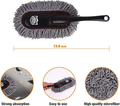 Car Duster Set, Car Duster Exterior Extendable Handle, Scratch Remover Large - Image 3