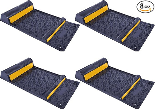 8 Pack Rubber Parking Guide Mat, Anti-Skid Garage Parking Mats, Self-Adhesive by YOURSAFETYOURPRIORITY