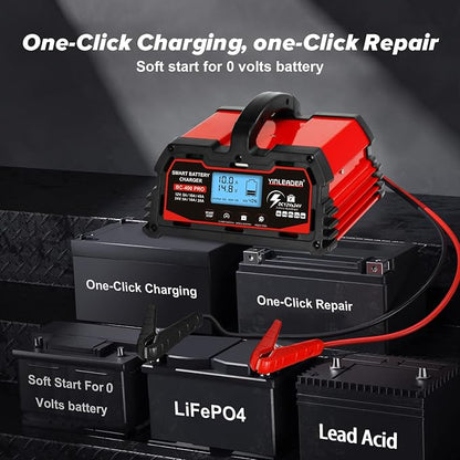 Battery Charger 40A, 12V/24V Lead Acid Smart Battery Charger, 12V LiFePO4 Car - Image 2