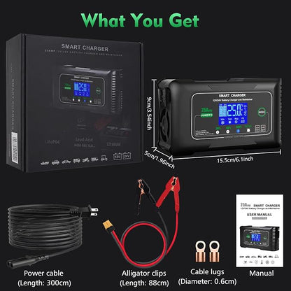 25 Amp Lithium Battery Charger, 12V and 24V Lifepo4, Lead-Acid Battery Charger - Image 6