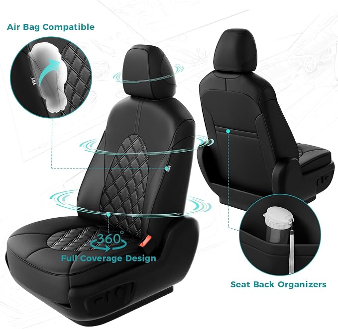 for Toyota Camry Seat Covers LE SE SE Nightshade 2018 2019 2020 2021 2022 2023 - Image 3