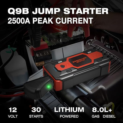 NEXPOW 2500A Peak Car Battery Jump Starter, 12V Auto Car Battery Booster Pack - Image 2