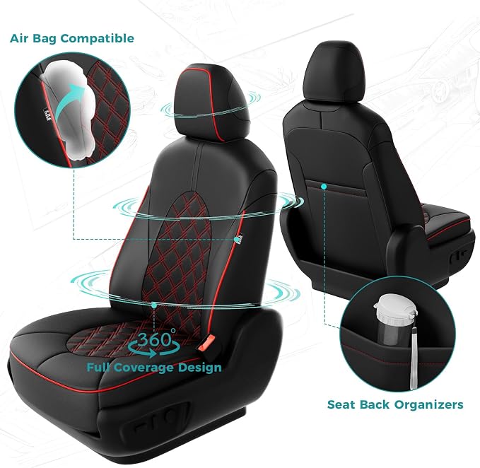 for Toyota Camry Seat Covers LE SE SE Nightshade 2018 2019 2020 2021 2022 2023 - Image 3
