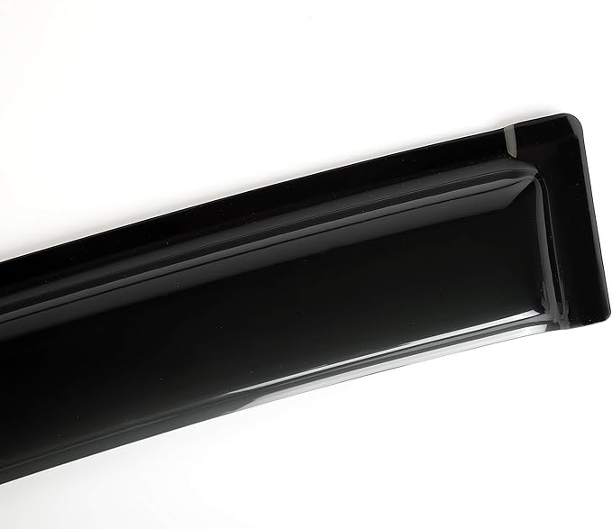 Side Window Deflector Visor Rain Guard, Outside Mount Tape-on Shatterproof Dark - Image 5
