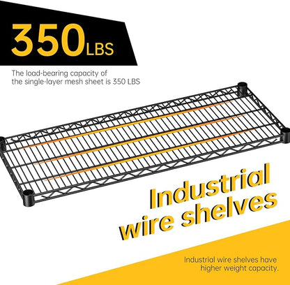 SINGAYE 4 Garage Heavy Duty Shelving Unit Kitchen Pantry Close Home Organizers - Image 4