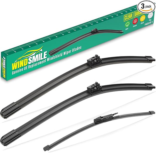 24" 19" 12" Windshield Wiper Blades Replacement by WINDSMILE