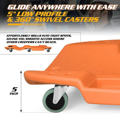 Magshion Mechanic Creeper with Padded Headrest & Tool Trays – 440 lbs Capacity - Image 8