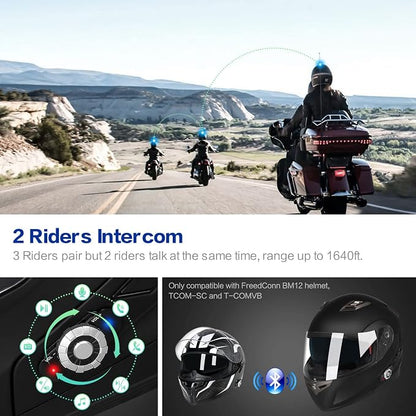 FreedConn BM2-S Bluetooth Motorcycle Helmet, Flip-Up Modular Motorbike Helmet - Image 2