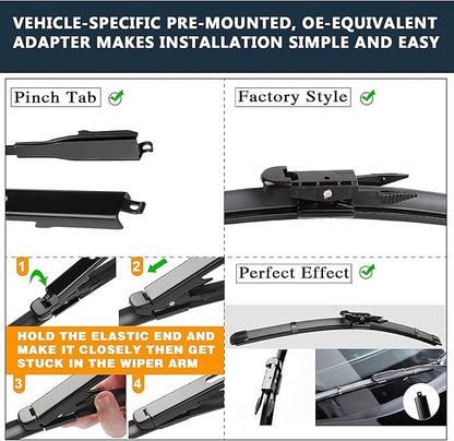 AUTOBOO 28"+28" Windshield Wipers - Image 3