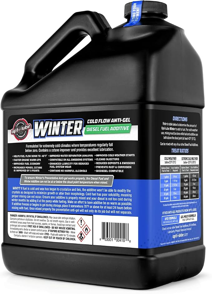 Opti-Lube Winter Formula Anti-Gel Diesel Fuel Additive: Gallon) - Image 2