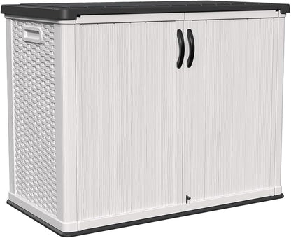 Patiowell 26 Cu.ft Plastic Outdoor Storage Shed w/o Shelf, Lockable Waterproof by Patiowell