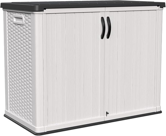 Patiowell 26 Cu.ft Plastic Outdoor Storage Shed w/o Shelf, Lockable Waterproof by Patiowell