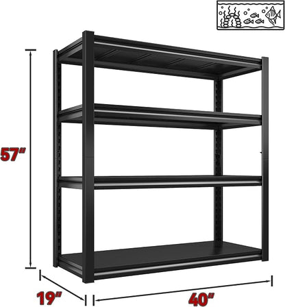 Raybee 40" Wide Heavy Duty Garage Storage Shelves, 3 Pack, Adjustable 4 Tier - Image 3