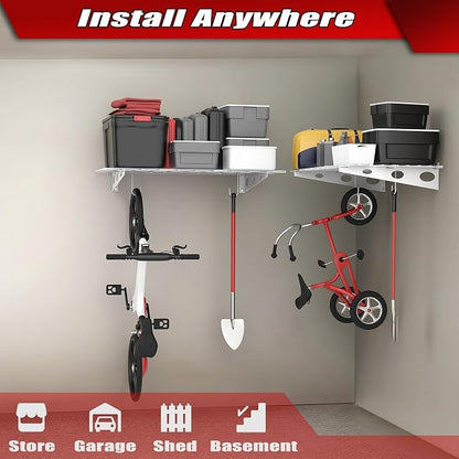 WALMANN 2 Pack Garage Wall Shelves, 2 x 4 ft/24 * 48 inch Wall Mounted Storage - Image 2