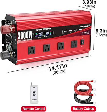 3000W Power Inverter 24V to 110V/120V DC to AC - Image 8