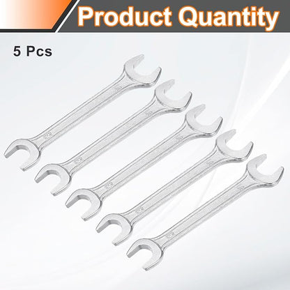 HARFINGTON 5pcs Double Open End Wrench 13mm x 14mm Metric 15 Degree Offset - Image 3