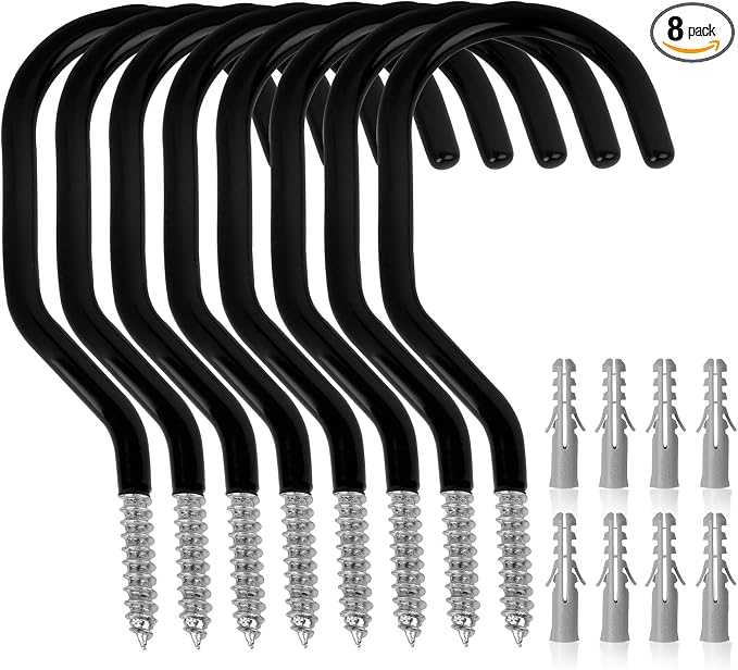SWANLAKE 8-Piece Heavy Duty Garage Bike Hooks, 6-inch Bike Hooks by SWANLAKETOOLS