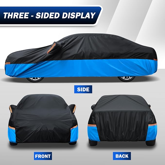 Car Cover Waterproof All Weather Outdoor Windproof Dustproof UV Protection Fit - Image 4