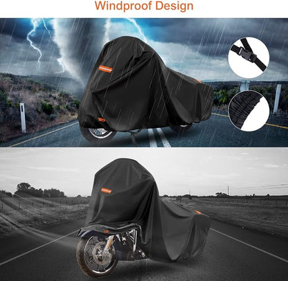 420D Motorcycle Cover for Harley Davidson Touring Models Road King, Road Glide - Image 7