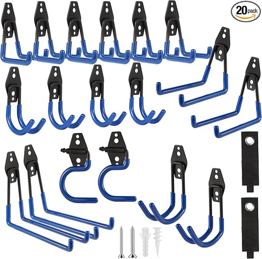 Garage Hook Heavy Duty Wall Storage Hangers, 20 Pack Garage Storage Hooks Steel by Unknown