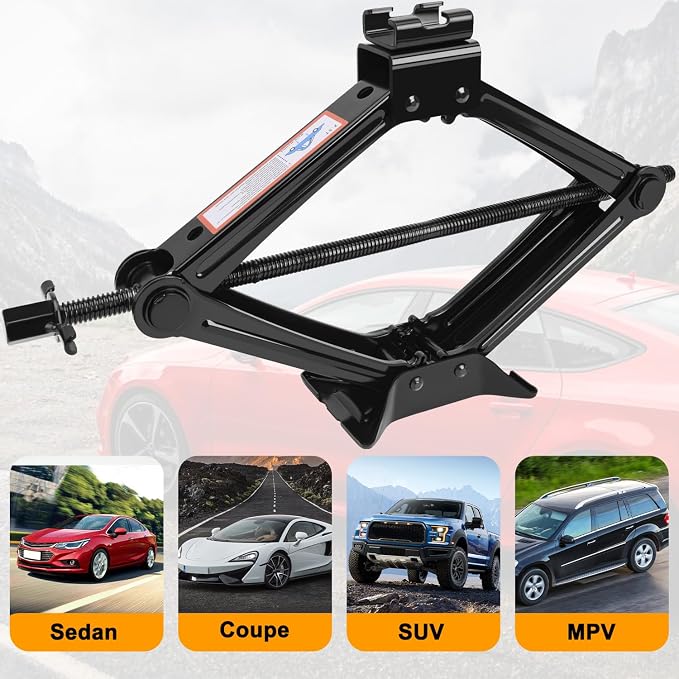 Car Jack Kit Scissor Jack for Car 2.5 Ton Tire Jack Tool Kit Universal Car - Image 7