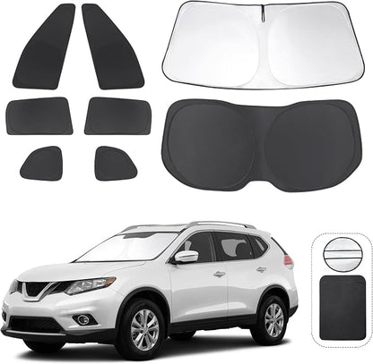 TINGLU Window Shades for Nissan Rogue 2014-2020 Accessories Full Windows Rear by TINGLU