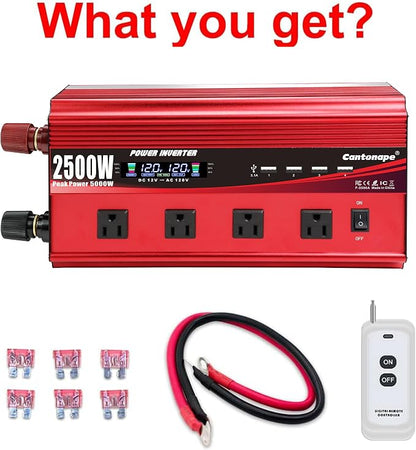 2500W Power Inverter 12V to 110V/120V DC to AC - Image 9