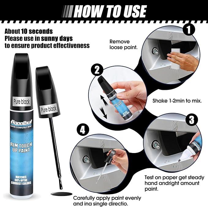 Matte Black Rim Touch Up Paint - Image 5
