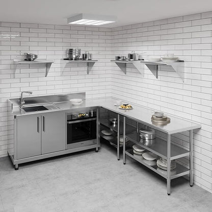 AmGood 24" Long X 14" Deep Stainless Steel Wall Shelf | NSF Certified | - Image 2