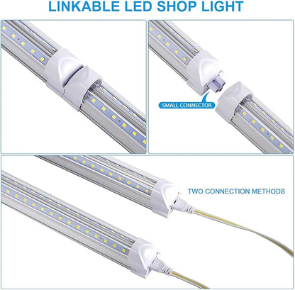 25 Pack, Led Shop Lights, 8FT Led Shop Light, 100W 6000K 15000LM Clear White - Image 3