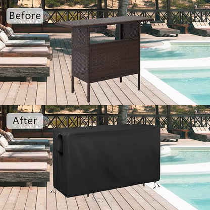 Kingling Outdoor Table Cover for Outdoor Bar Table, 55 Inch Waterproof Patio - Image 2